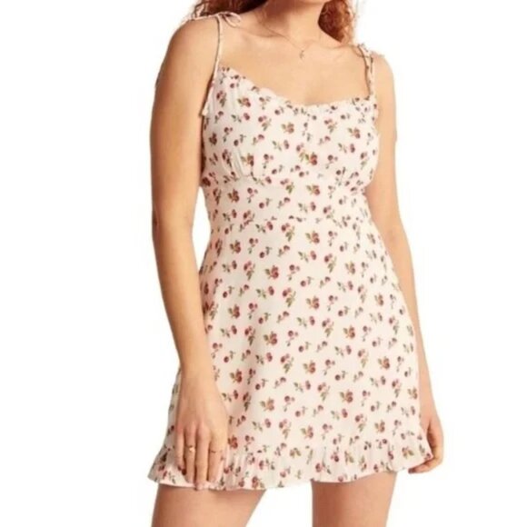 Abercrombie & Fitch Dresses & Skirts - NWT | Abercrombie & Fitch | Cherry Mini Dress | White/Red | Size L